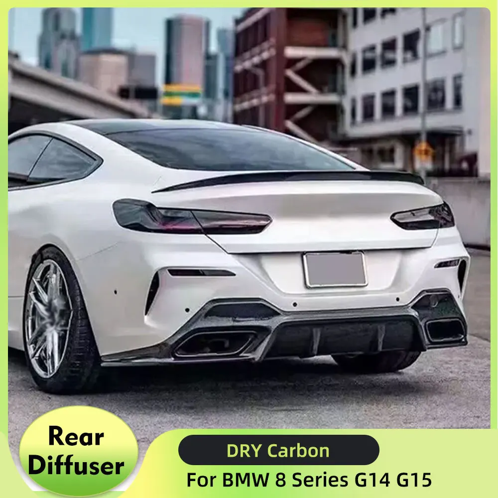 

Dry Carbon Car Rear Bumper Diffuser Lip for BMW 8 Series G14 G15 M Sport 2 Door 2018-2021 Rear Bumper Diffuser Lip Spoiler