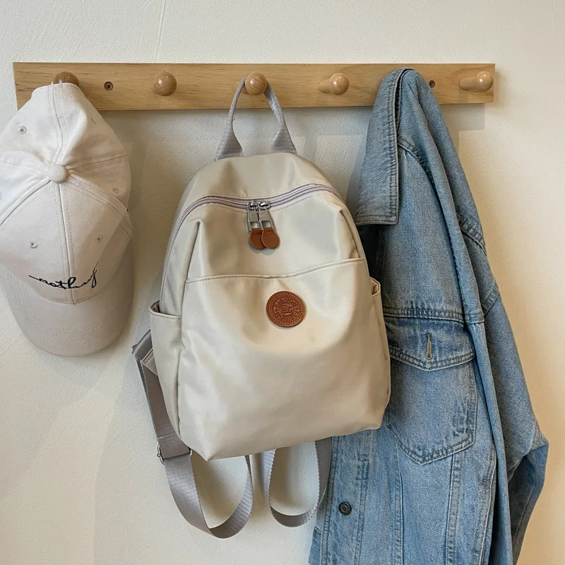 Women Waterproof Oxford Cloth Backpack Large Capacity Daily Commute Travel School Bag With Side Pockets Adjustable Strap