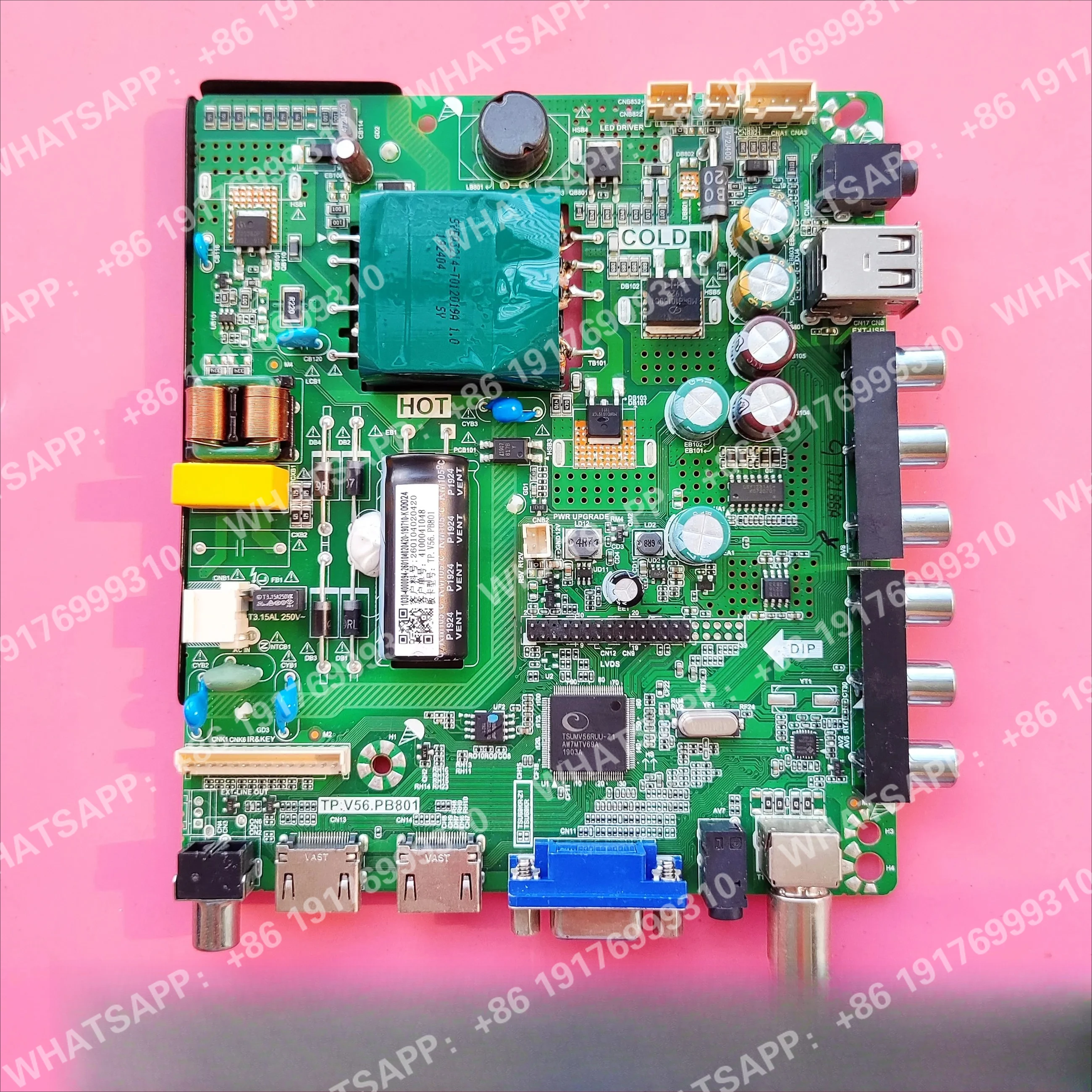 Протестированная материнская плата ЖК-телевизора TP.V56.PB801 работает хорошо Протестированная материнская плата ЖК-телевизора TP.V56.PB801 работает хорошо
