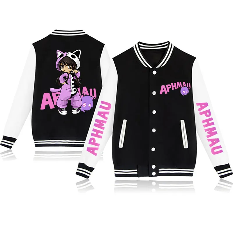 

Cute Aphmau Men/Women/Children Jacket Baseball Uniform Anime Autumn Couple sports jacket Streetwear oversized casual jacket Tops