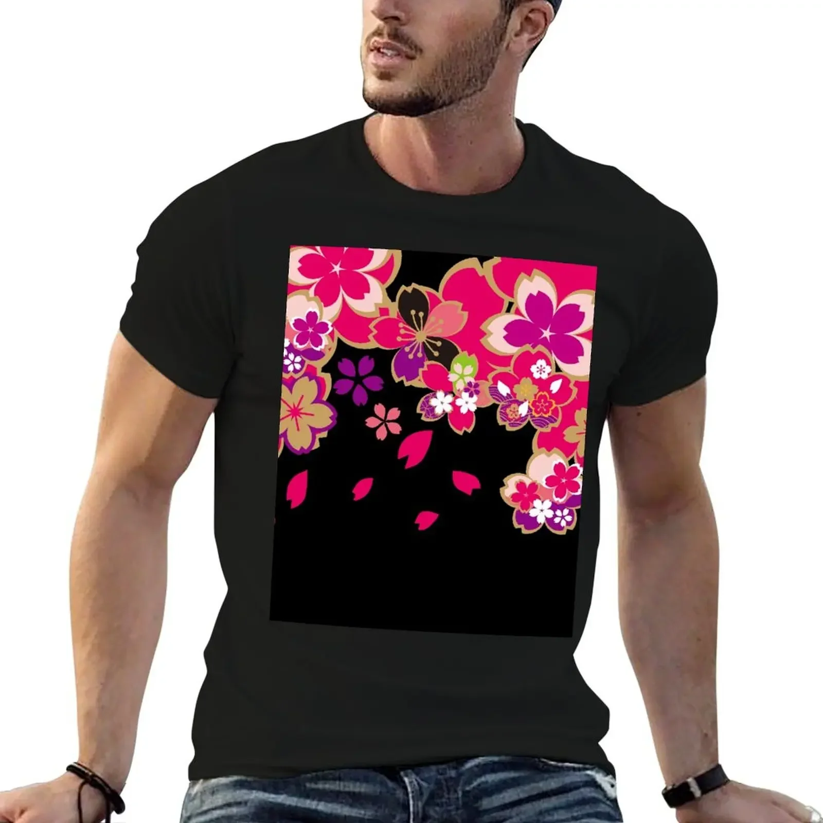 Beautiful cherry blossoms of Japan　3 T-Shirt man clothes custom t shirt boys animal print summer clothes workout shirts for men