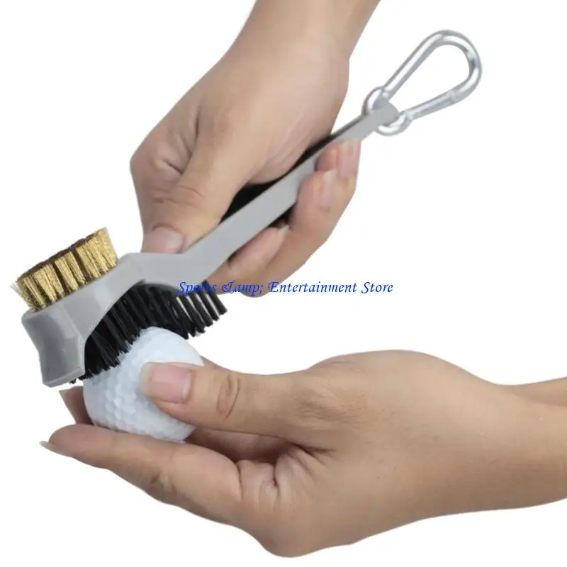 

G7NF Convenient Golf Club Cleaning Tool With Hanging Hook Professional Golf Club Brush Cleaner for Golfers Easy to Use