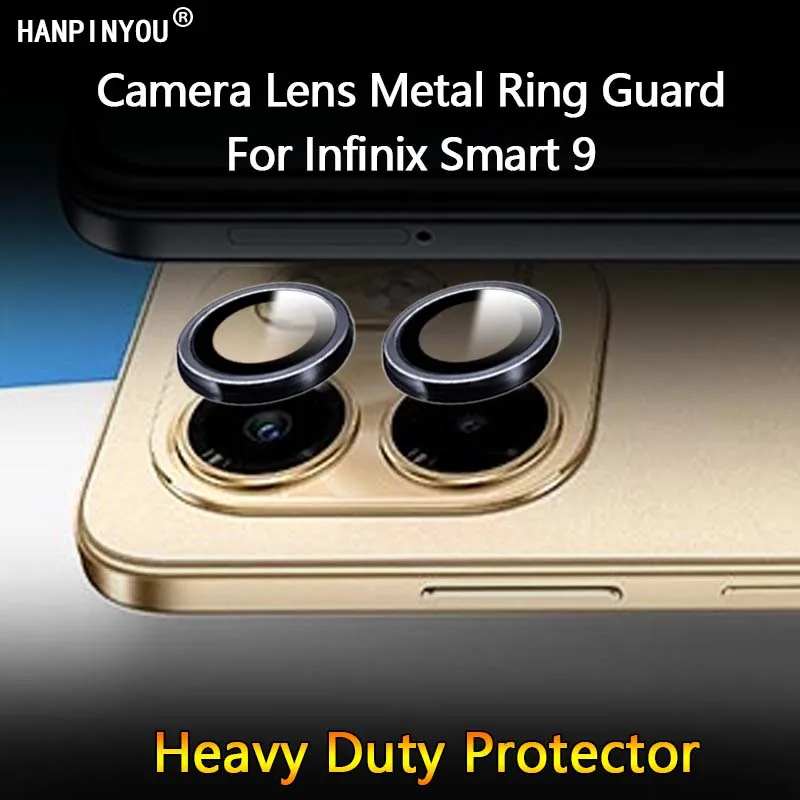 1Pack=2Rings For Infinix Smart 9 Ultra Clear Camera Lens Protector Luxury Metal Ring Guard Tempered Glass Film Cover Shield Cap