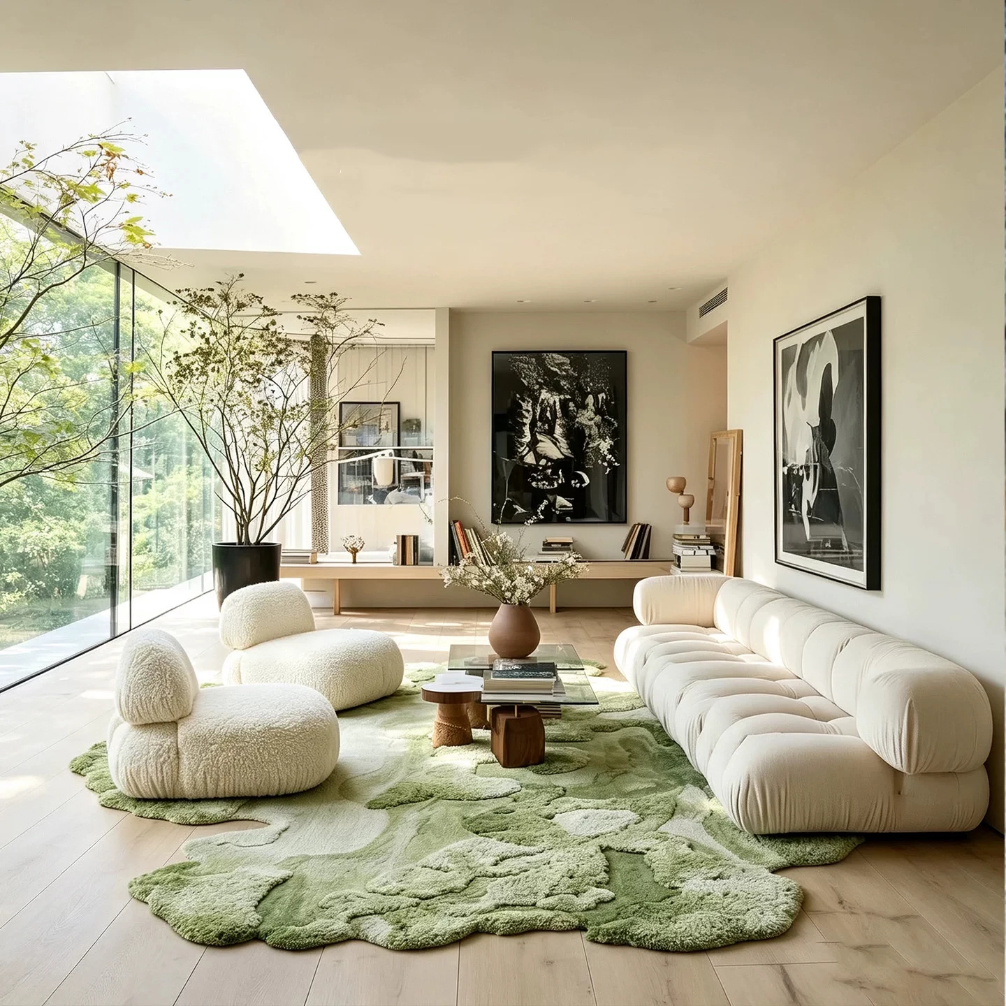 French Style Light Luxury Irregular Living Room Carpet Modern Thick Sofa Tea Table Floor Mat Sofa Area Floor Rug Bedroom