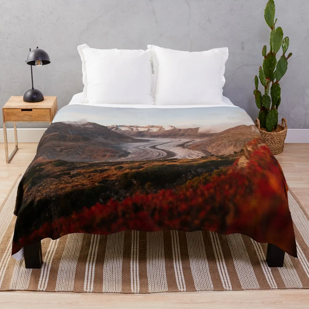 

Glacier in Switzerland Throw Blanket