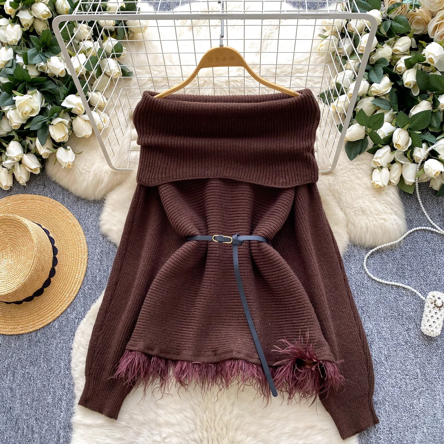 

Vintage Elegant chic long sleeve tassel slash neck Blouse Fashion Shirt Casual Fairy Women Shirt