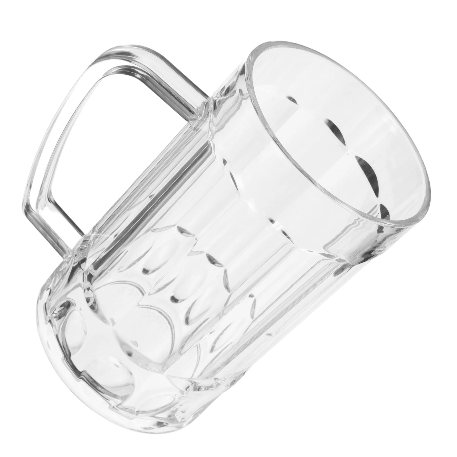 

540Ml Acrylic Beer Glass Reusable Plastic Beer Mug with Comfort Handle Perfect for Home Bar Hotel Restaurant Decoration