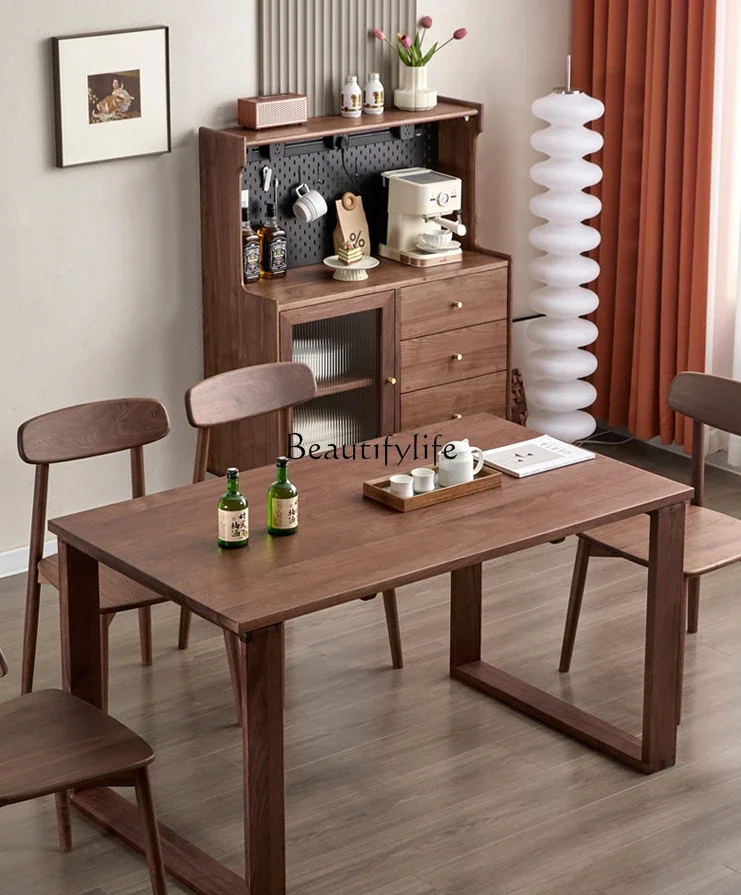 

LD33North America Black Walnut Wood Table Solid Wood Long Table Rectangular Simple Modern