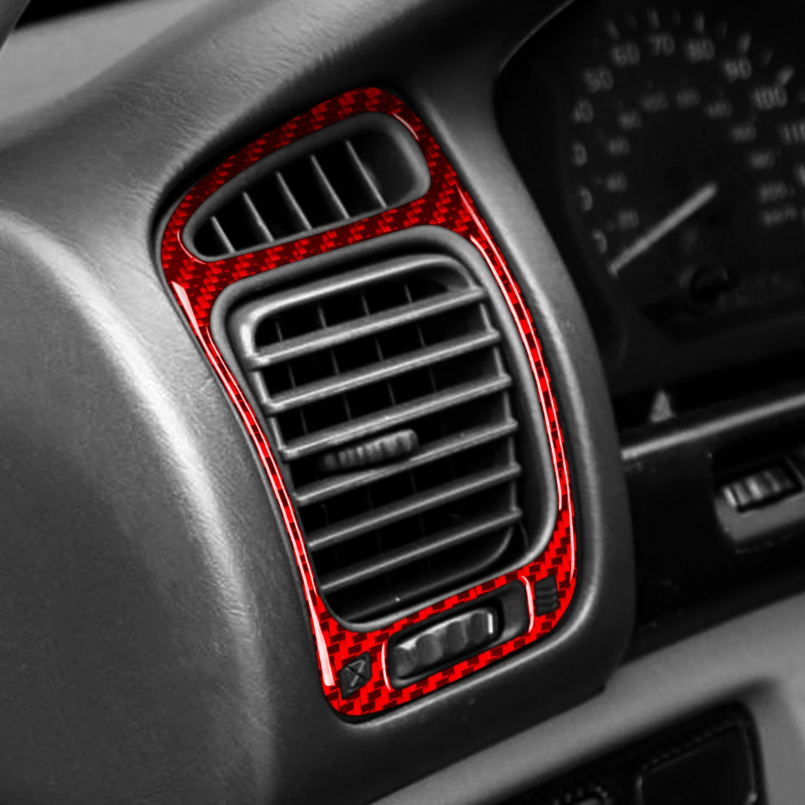 For Lexus LX LX470 1998–2002 For Toyota Land Cruiser LC 100 J100 1998–2002 Carbon Fiber Side Air Vents Car Interior Trim Sticker view 2