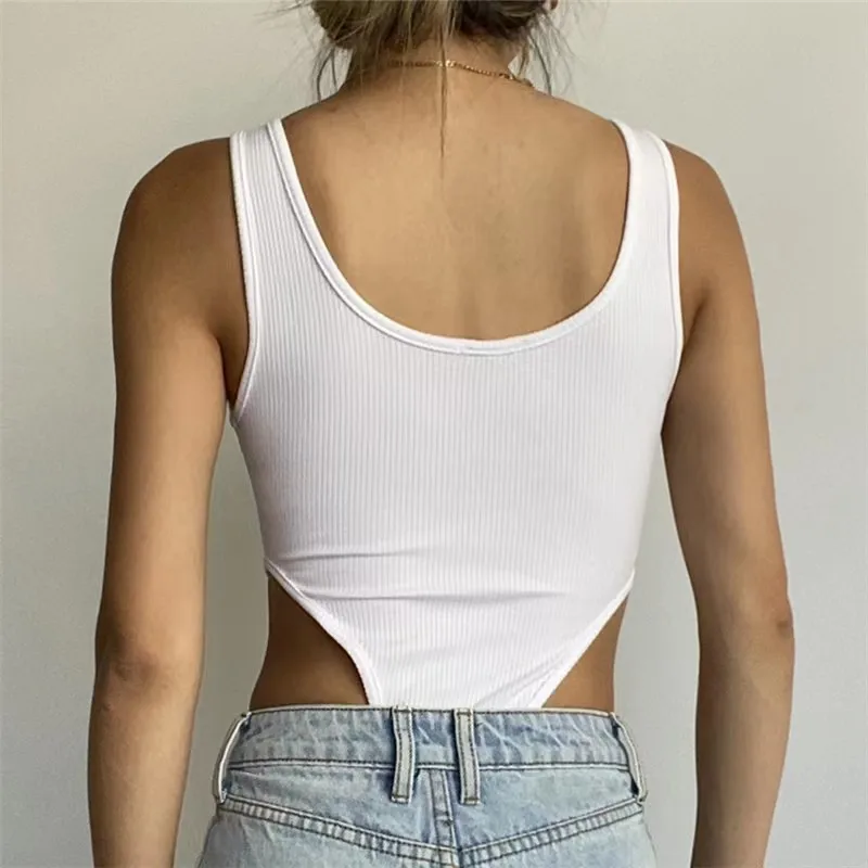 Summer Tanks Tops Sexybodysuit Woman Nighty Sleeveless Slim Y2K Bodysuit Cheap Clothes Hot White Corset Bodysuits Women Tees