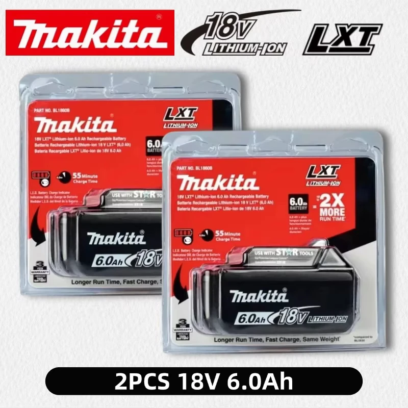 ? 100% Originele Makita 6Ah/5Ah voor Makita 18V Batterij BL1830B BL1850B BL1850 BL1840 BL1860 BL1815 Vervanging Lithium Batterij