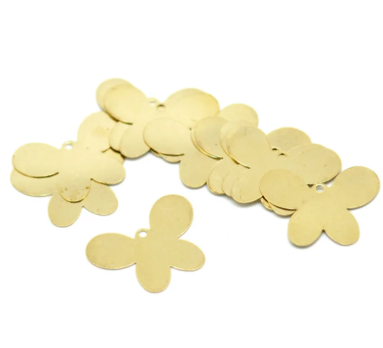 

150Pcs Brass Tone Butterfly Animal Blank Stamping Tags Pendants Jewelry Charms 26X20mm