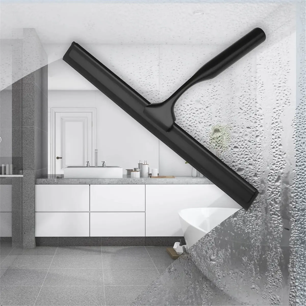 Stainless Steel Windshield Wipers, Glass Cleaners with Hooks, Windshield Wiper Blades Glass Silicone Cleaner Tools