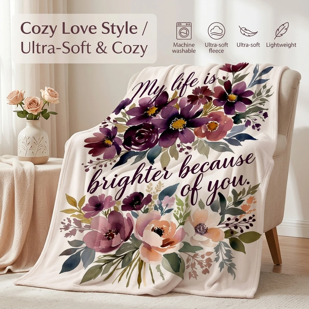 Purple Watercolor Floral 