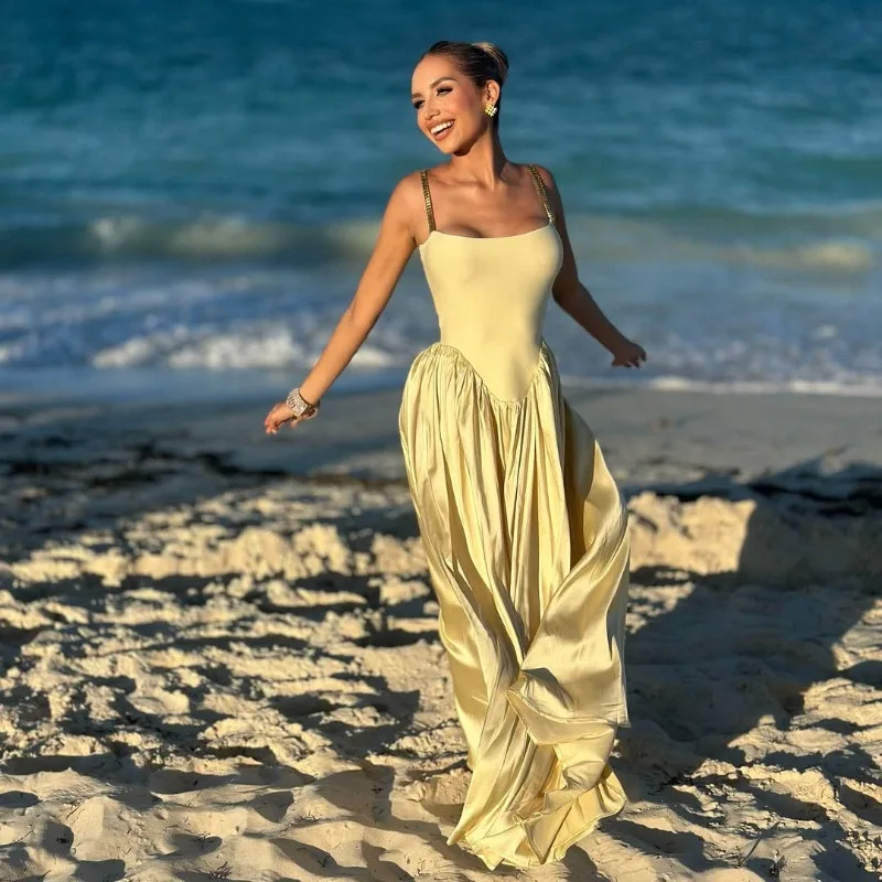 

New Women Sexy Fashion Crystal Suspender Backless Bandage Dress