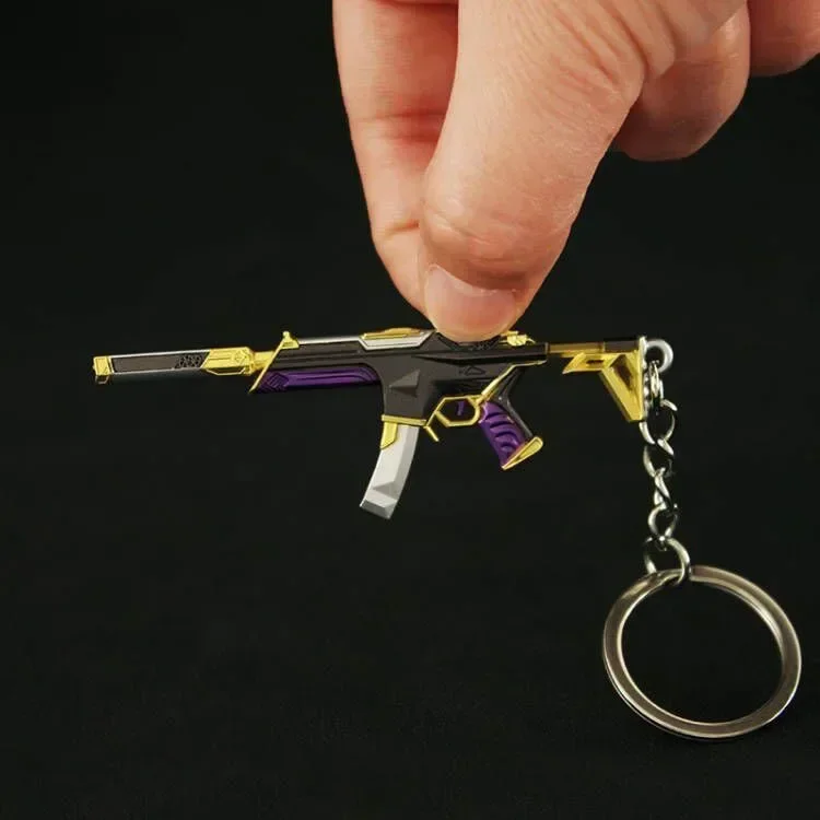 8 cm Valorant Spiel Prime Spectre Schlüsselbund Gewehre Maschine Waffe Modell Reaver Metall Peripherie Maschine Gun Metall Modell Geschenke Spielzeug
