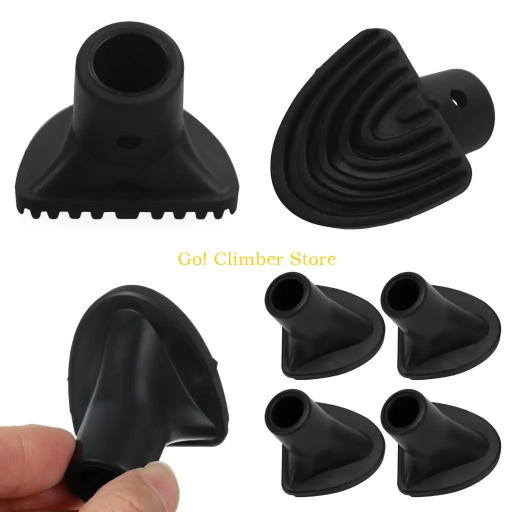 Q84C Golf Bag Maintenance Replacement Base Pads, 4 Black Rubber Leg Caps for Stand Contact Points, Routine Practice Bag Care
