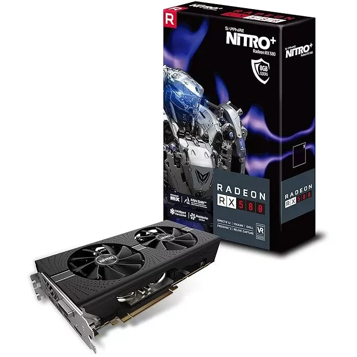 Original NITRO+ RX 580 8GB 2304sp video Cards amd rx580 card best price GPU Graphics Cards