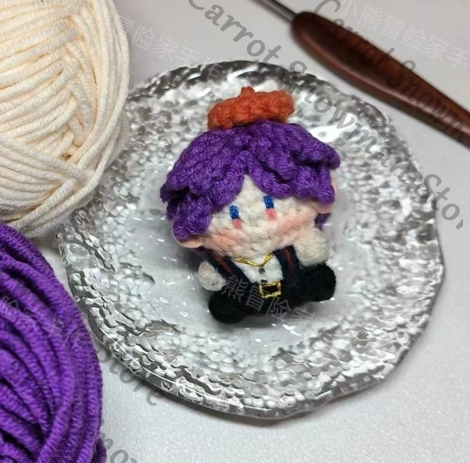 Anime Love and Deepspace Zayne Sylus Rafayel Caleb llavero tejido adornos de dibujos animados bolsa terminada Cospaly