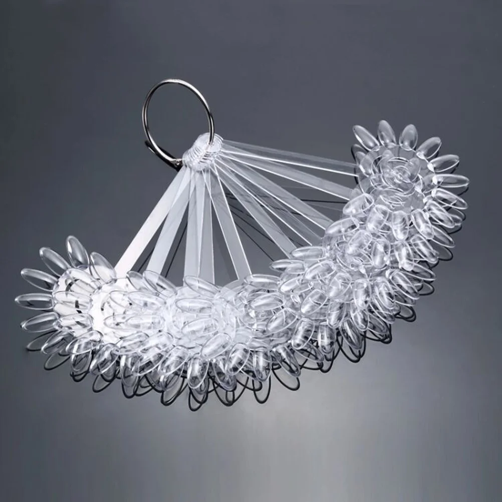 

2pcs 120 Tips Art Board Sunflower Shape Practice Wheel Natural Transparent Split Ring Portable Polish Rack For Home Use Nail Art