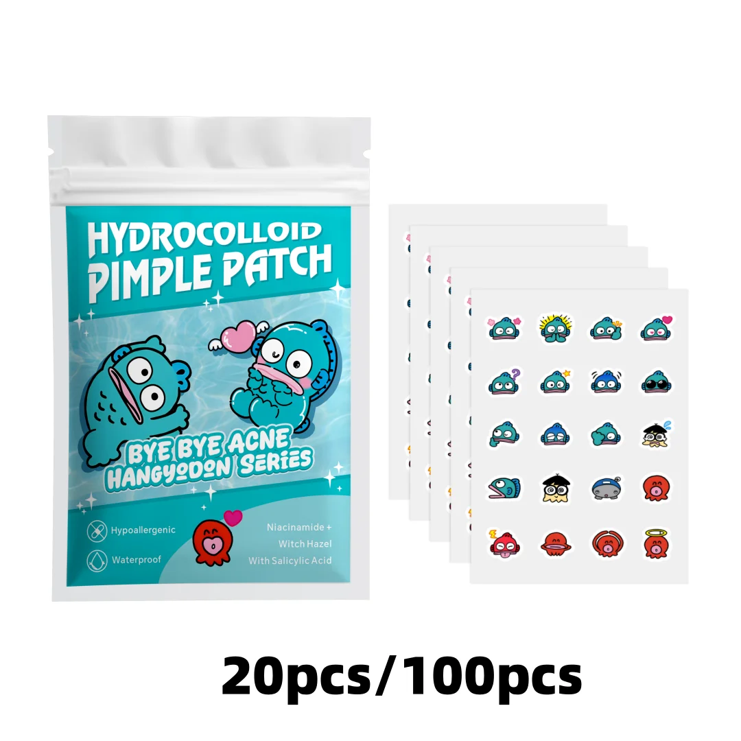 20/100PCS hello kitty Acne patches, facial acne patches, hydrogel acne removal patches, concealer