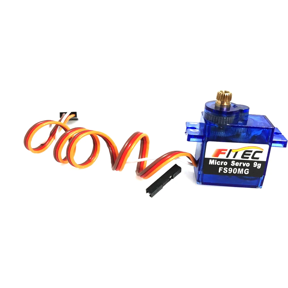 10PCS FS90MG 6V 1.8kg PWM Metal Gear Digital Gear Servo For Smart Robot Car Toy Stem Education Robot Kits Micro:bits Primary Sch