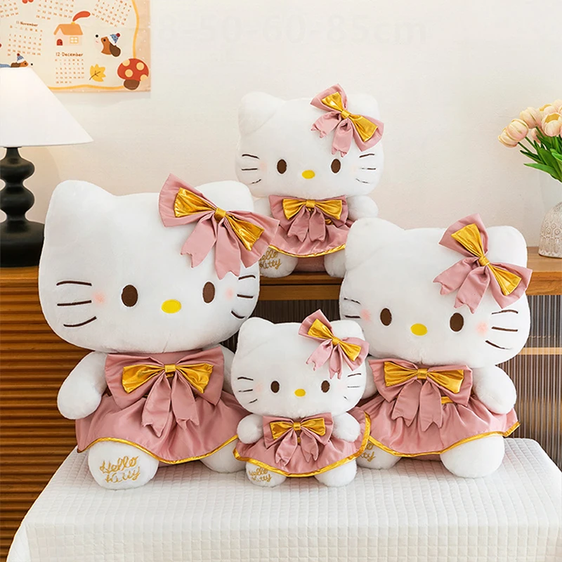 

Kawaii Hello Kitty Plush Toy Sanrio Stuffed Doll Cute Bedtime Buddy for Kids Birthday Xmas Gift Perfect for Friends Dorm Decor