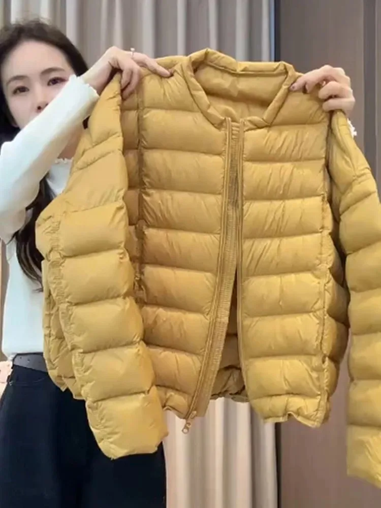 Coreano sle feminino algodão jaet ort quente redondo ne mat inverno outerwear facionable commute thiened longo sve