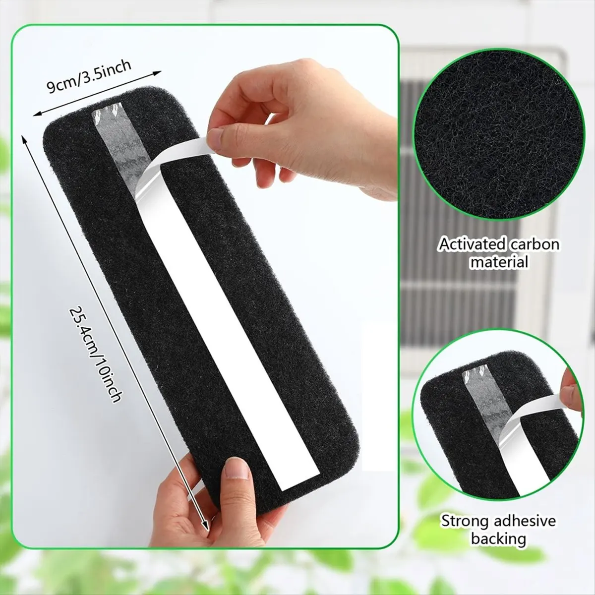 A56K 20 Pcs Ceiling Fan Blade Filters Ceiling Fan Air Filters Fan Air Purifier Pads Coconut Carbon Ceiling Fan Air Filter