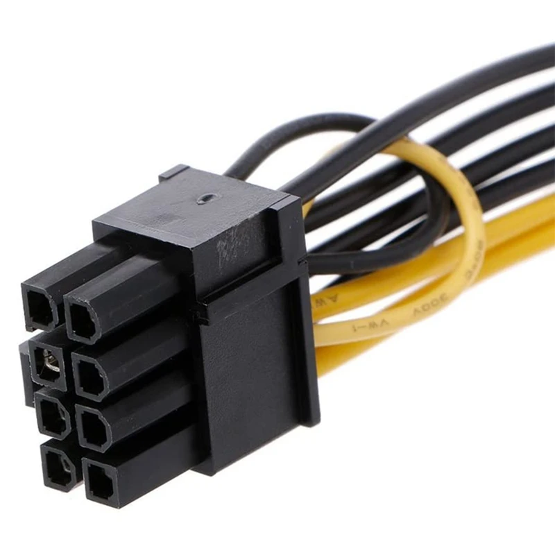 Câble d'alimentation SMi 15 broches vers 8 broches (6 + 2) Pci-E, 15cm, câble de carte de fouille 18awg