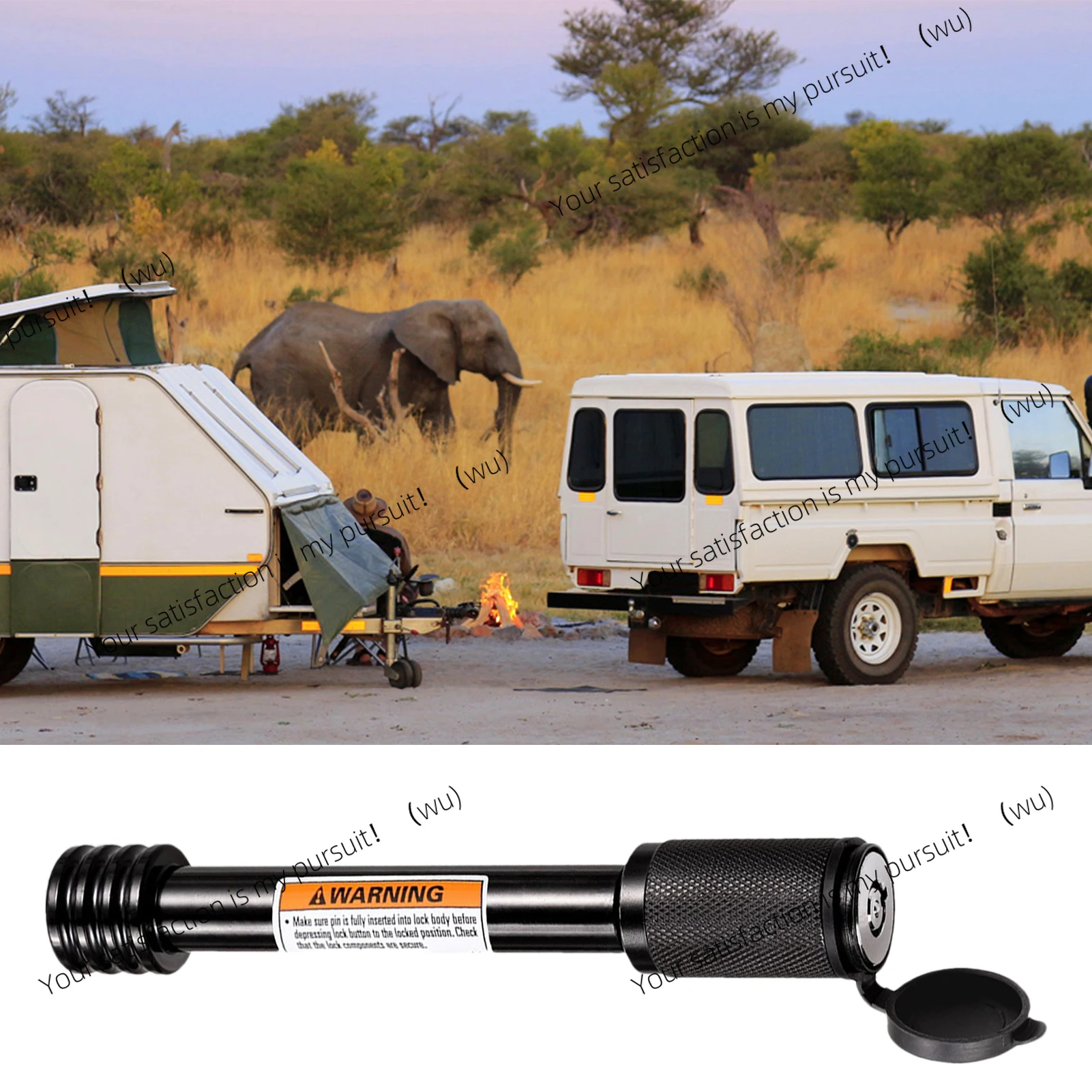 Keyed 5/8 car metal trailer hook pin lock, waterproof