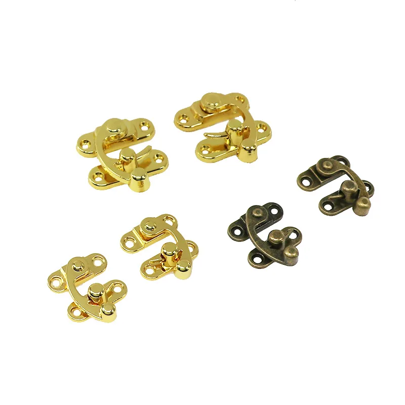 1PC Vintage Metal Wooden Box Latch Hasp Hook  Buckle for Jewelry Chest Gift Wine Case Leather Bag Handbag Suitcase with Screws
