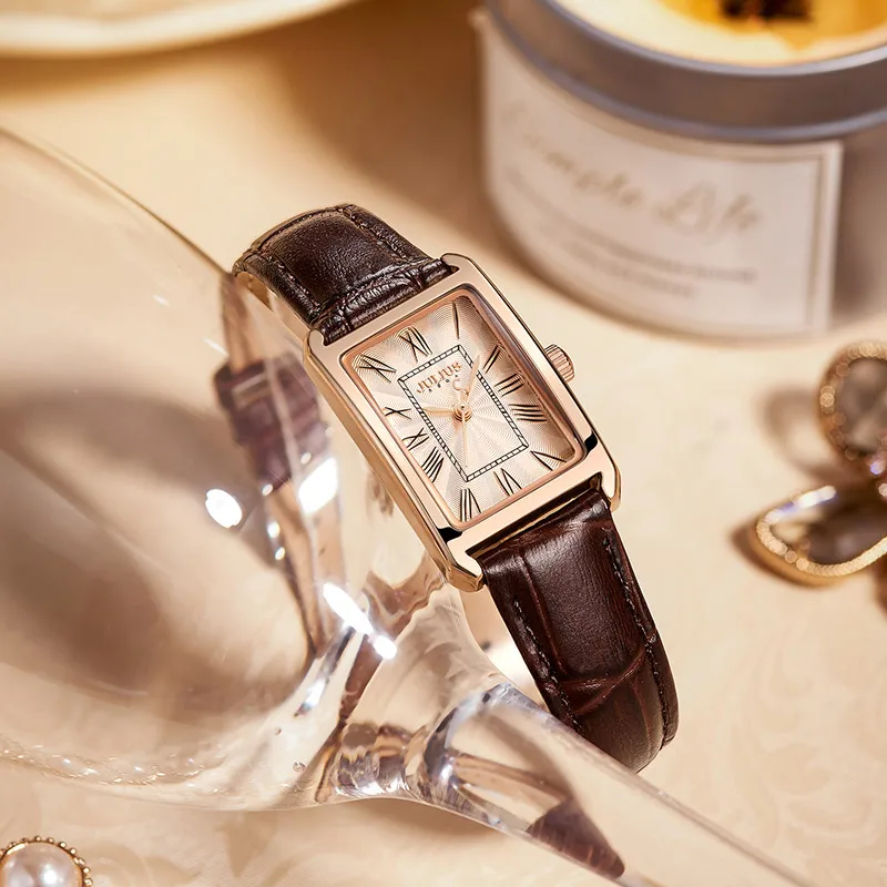 Julius Watch 2025 New Student Retro Small Square Watch Waterproof Women's Watch Gift For Woman 1338