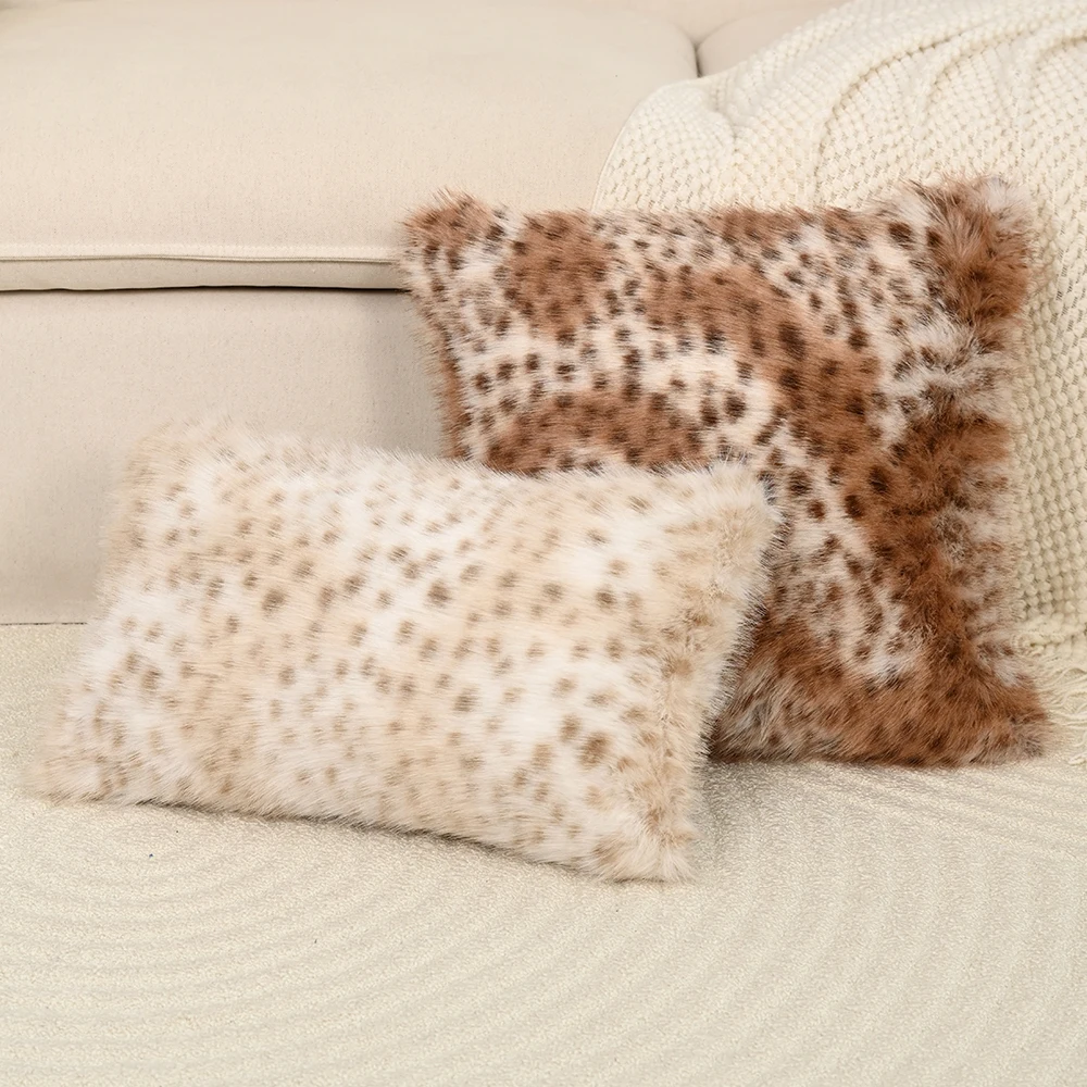 BUYNOW 1 Stück langer Plüsch-Kissenbezug mit Tiermuster, weicher, bequemer Kissenbezug, Heimdekoration für Sofa, Wohnzimmer, Kissenbezug