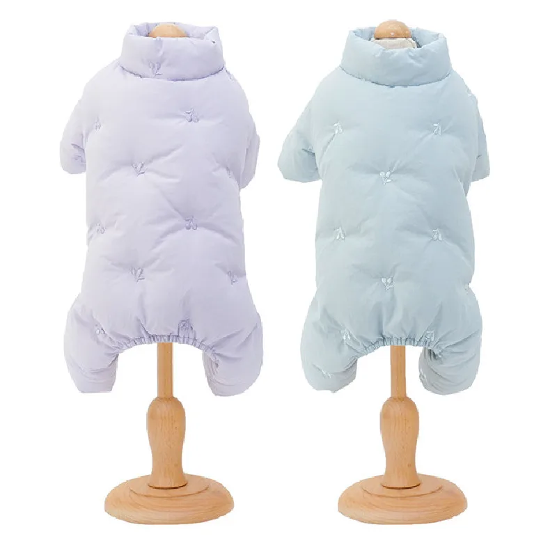 Winter Dog Clothes Jumpsuit 90% White Duck Down Coat Jacket Puppy Pomeranian Bichon Poodle Schnauzer Pet Clothing Apparel Outfit