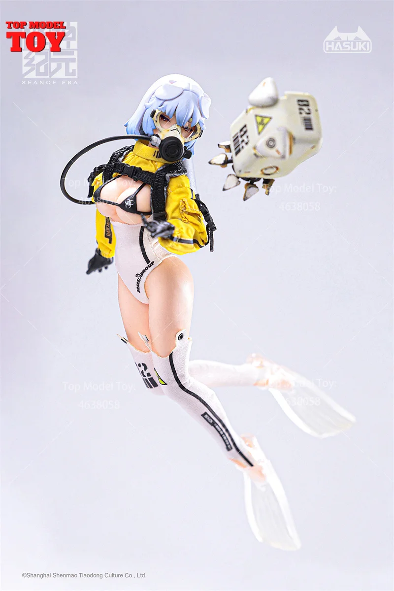 HASUKI SE002 1/12 Scale Deep Sea Diving Girl Craken Seance Era Series Full Set 6'' Female Soldier Action Figure for Collectible