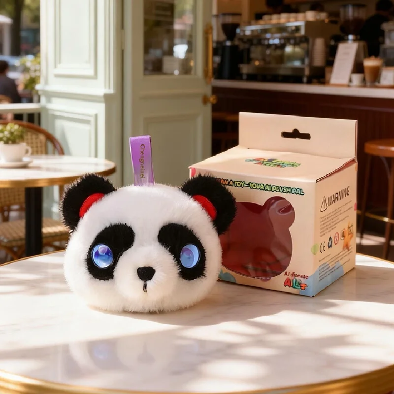 AI Panda Pluche Speelgoed AI Groot Model Slimme Chat Interactieve Oplaadbare Sleutelhanger Educatief Kinderen Nieuwjaars Internationaal Cadeau