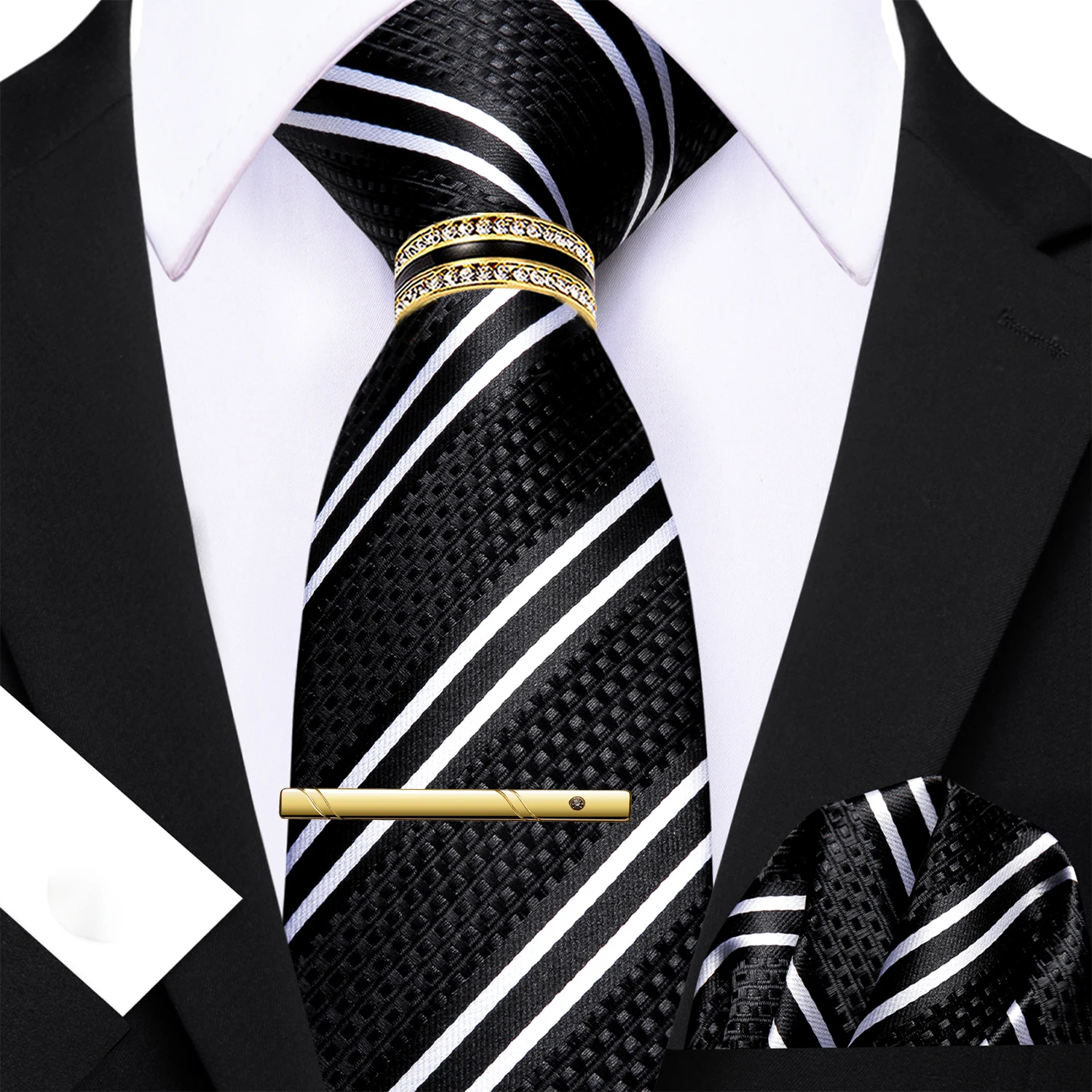 conjunto-classico-de-gravatas-listradas-e-xadrezes-para-homens-4-pecas-gravata-tecida-lenco-de-bolso-abotoaduras-e-prendedor-de-gravata-acessorios-para-terno-de-casamento