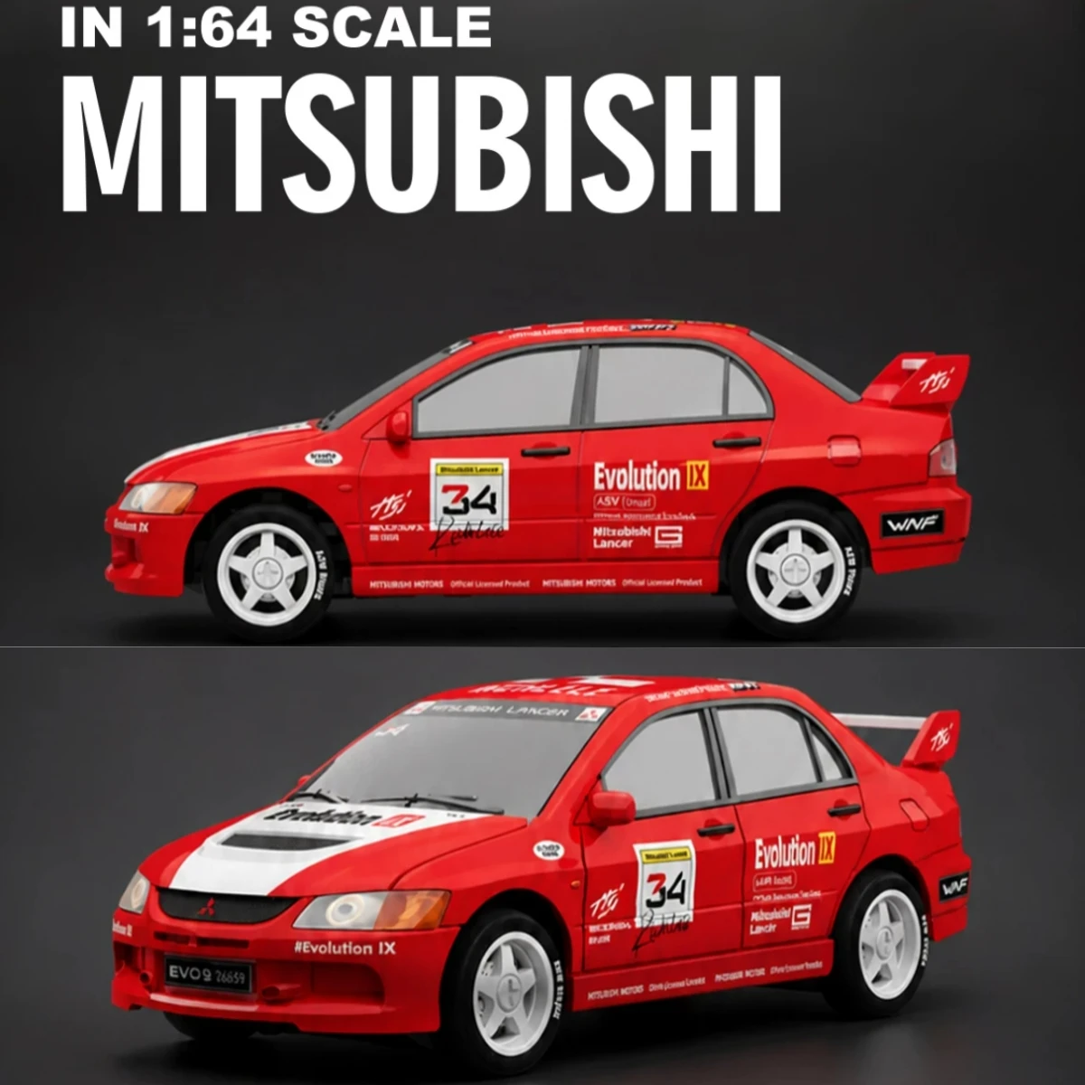 1:64 Nanfeng Mitsubishi EVO9 Full Scale RC Drift Car Remote Control Racing Toy Vehicle Perfect Birthday Gift For Hobby Lovers