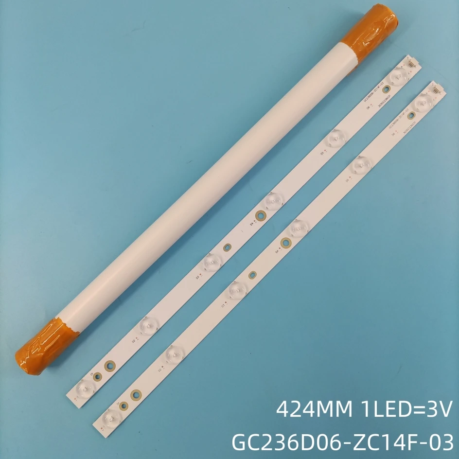 

LED Backlight bar strip For GC236D06-ZC14F-03 423MM 3V 24 inch Daewoo l24tv GC236D06-ZC14F-03 303GC236031 24M1 SE24FL