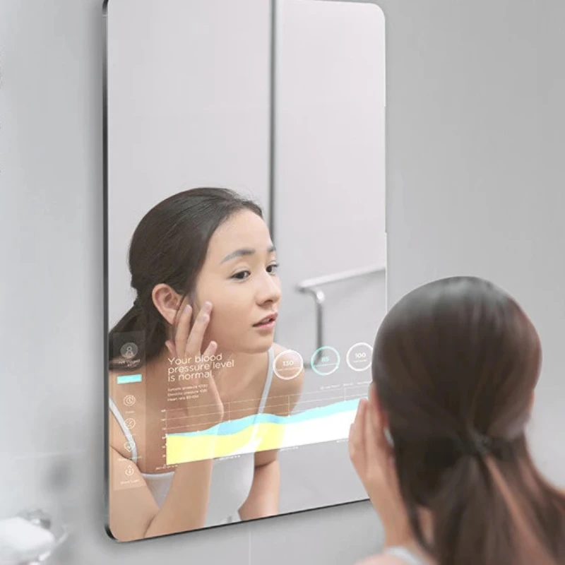 

Wall-mounted intelligent makeup audition mirror comb table bathroom makeup guidance interconnection