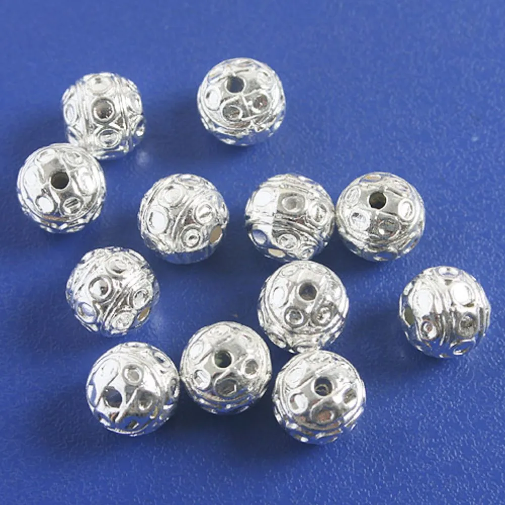 15PCS 7.8mmx1.5mm SILVER TONE ROUND SPACER BEADS H5010