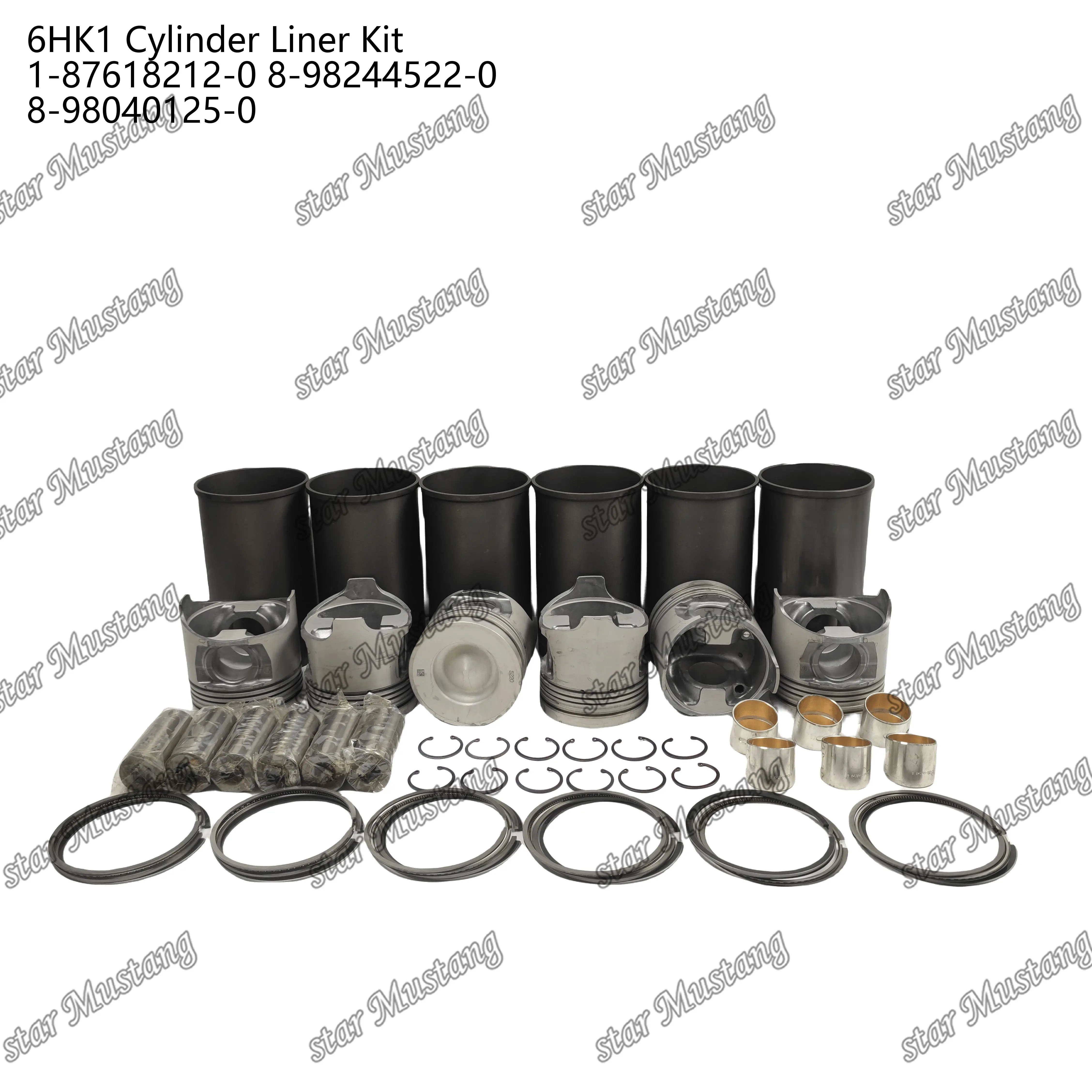 

6HK1 Cylinder Liner Piston Kit 1-87618212-0 8-98244522-0 8-98040125-0 Suitable For Isuzu Engine Repair Set