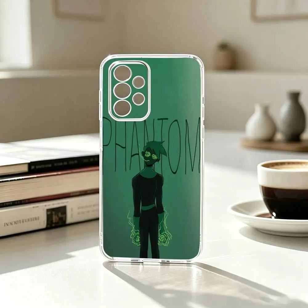 Cartoon D-Danny P-Phantom  Phone Case Transparent Silicone Soft For Samsung S25,S24,S21,S22,S23,S30,Ultra,S20,Plus,Fe