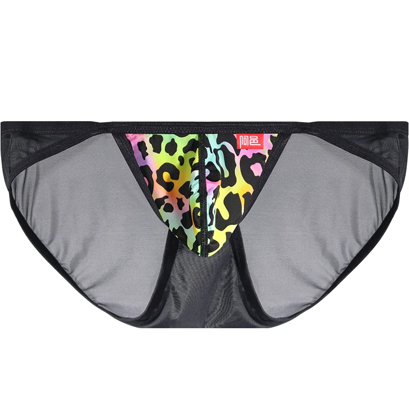 

Men's Underwear Sexy Leopard Print Briefs Low-Rise U-Shaped Pouch Ultra-Thin Breathable Comfort