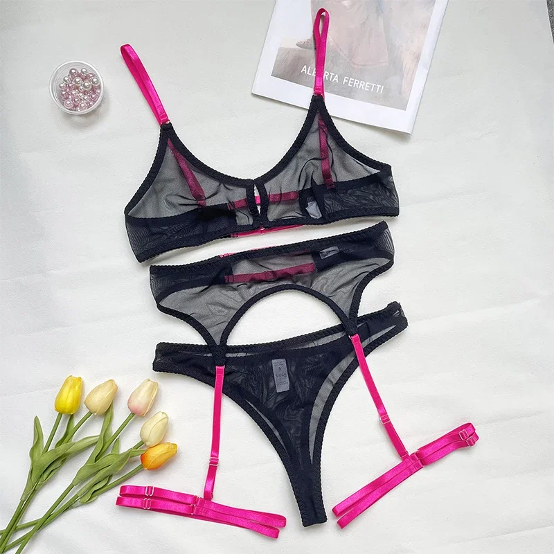 

More size sexy lingerie lace bra sets for thin woman breathable comfortable bra and panties sets babydoll dress underwear underw