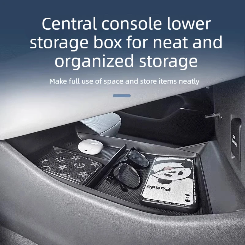Storage Box Behind Center Console Instrument Panel Screen For XPENG P7+ Tissue Box Armrest Box Partition Organizer