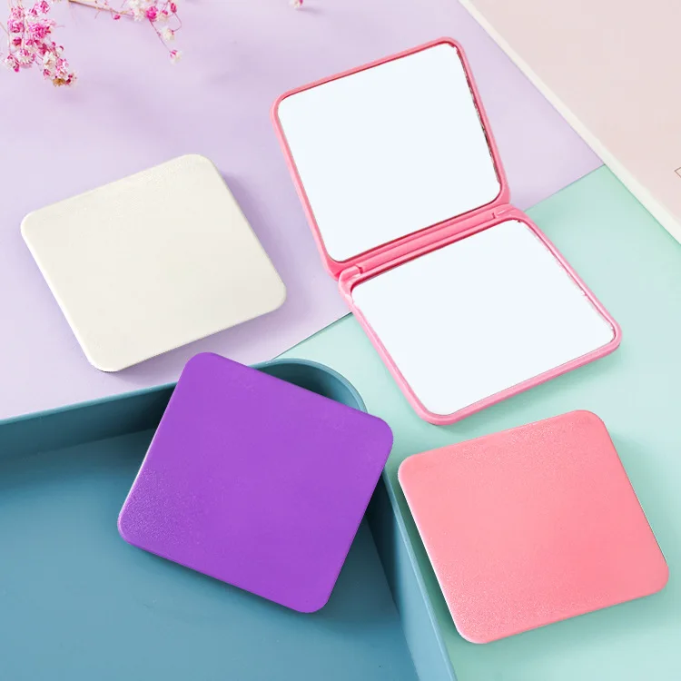 

12 Pcs Candy Color Folding Mini Portable Frosted Vanity Pocket Student Women Double-Sided Mirror/Cosmetic/Make Up