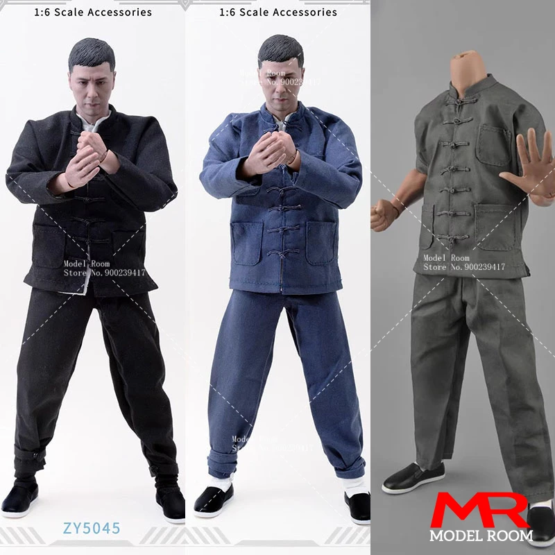 ZYTOYS 1/6 Scale Male Traditional Chinese Clothing Kungfu Costume Model ZY5051 ZY5045 ZY5048 Fit 12'' Soldier Action Figure Body