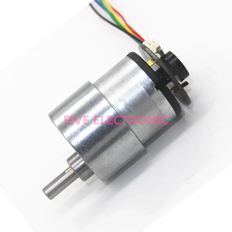 6V JGB37-520 DC Gear Motor With Coder/Speed Measurement Metal Gear Large Torque Long-Life. For Self-Balancing Car/DIY Models